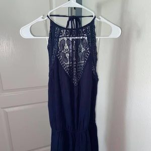 American Eagle Navy Blue Romper